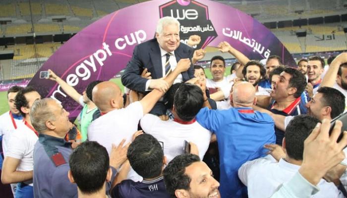 فرحة لاعبي الزمالك بالفوز