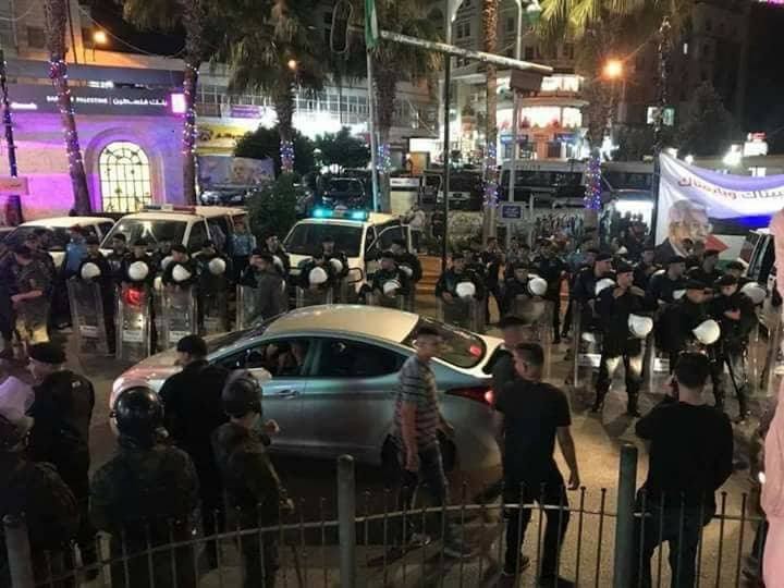 قمع مسيرة رام الله