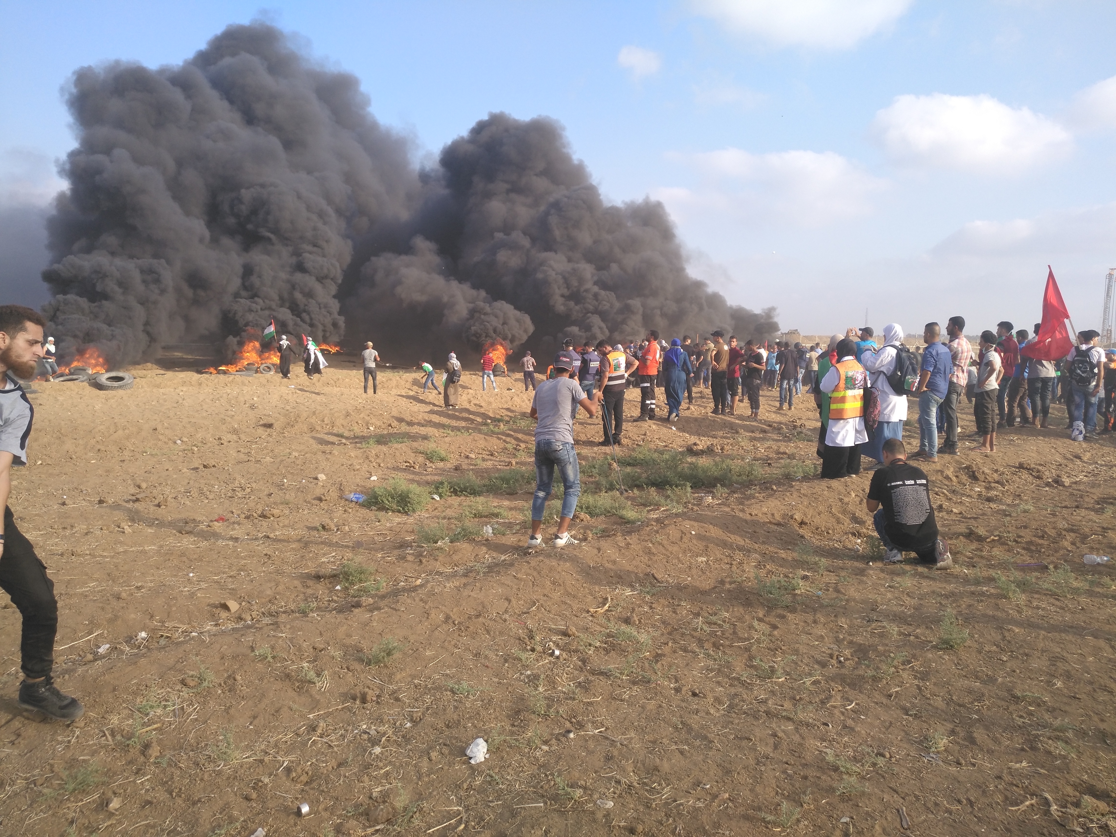 صورة لمسيرات العودة في جمعة الشهيد كوبر 