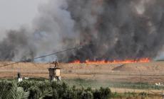 صورة للحرائق داخل الأراضي المحتلة