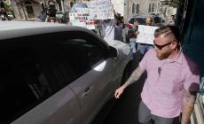 جانب من احتجاجات المتظاهرين