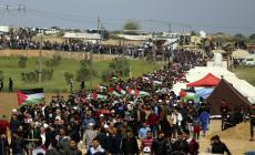 صورة ارشيفية لمسيرات العودة الكبرى