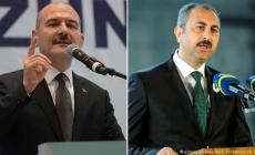 وزير  العدل التركي، عبد الحميد غل، ووزير الداخلية، سليمان صويلو،