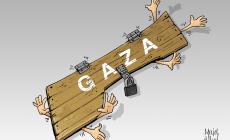 كاريكاتير الرسالة - حصار غزة