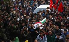 الآلاف يشيعون جثمان الشهيد بشارات شرق طوباس