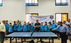 جانب من افتتاح مدرسة كرة الطاولة