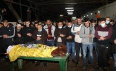 صورة أثناء تشييع جثمان الأسير سعسع