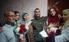 الأسير المحرر رمزي أبو ريدة وعائلته