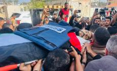 تشييع الصحفي الشهيد حسن إصليح في خانيونس وسط مشاعر حزن وغضب