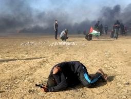 من احداث مسيرة العودة شرق غزة 