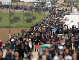 مسيرات العودة على حدود غزة 