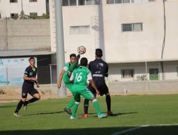 جانب من مباراة خدمات رفح والهلال