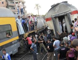 حادث تصادم قطار بمصر (الأرشيف)