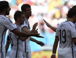 فرحة لاعبي ألمانيا بالفوز