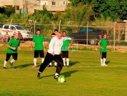 جانب من مباراة قدامى بيت حانون وقدامى غزة