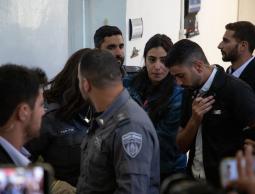 لمى أبو غوشة خلال محاكمة سابقة لها