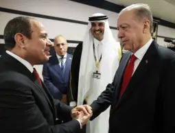 السيسي وأردوغان وأمير قطر