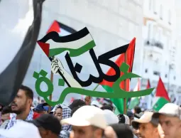 مظاهرات في المغرب وتونس تأيدا لغزة.