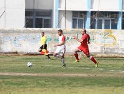 جانب من مباراة شباب وخدمات خانيونس