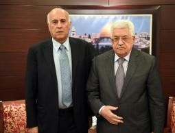 جبريل رجوب (يسار)