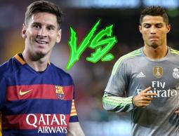 من اليمين: رونالدو, وميسي