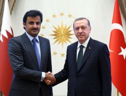 أردوغان وتميم بن حمد خلال لقائهما في تركيا