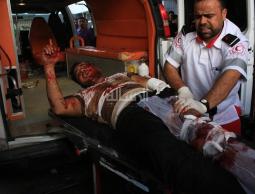 مصاب جراء القصف الاسرائيلي على غزة