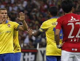 فرحة بودولسكي بهدف التقدم لأرسنال