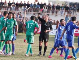 جانب من أحداث لقاء شباب رفح واتحاد الشجاعية