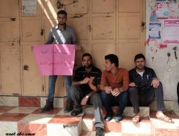 جانب من احتجاج التجار على الخطة المرورية