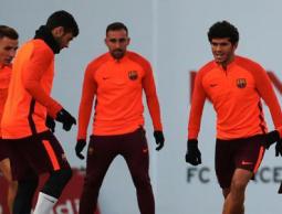 جانب من تدريبات برشلونة