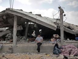 احد المنازل المدمرة خلال العدوان على غزة 
