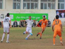 جانب من مباراة شباب خانيونس وجاره الاتحاد