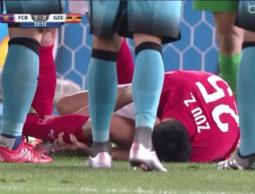 لحظة إصابة زو زهينغ