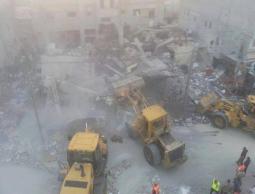 صورة لمكان القصف 