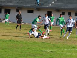 جانب من مباراة الهلال وخدمات رفح