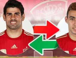 من اليمين: الحدادي وكوستا