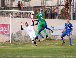 جانب من مباراة خدمات رفح والهلال