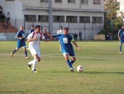 جانب من مباراة شباب رفح وغزة الرياضي