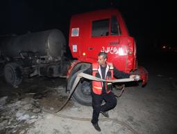 الدفاع المدني خلال اطفاء حريق (الأرشيف)