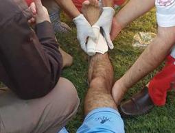 لحظة إصابة حسان