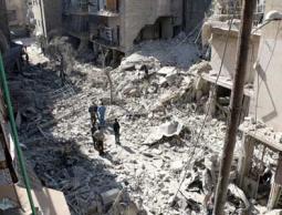 جانب من قصف قوات النظام لمدينة حلب (أرشيف)