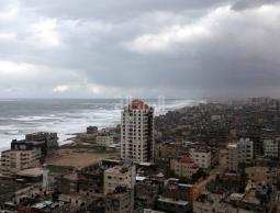 سقوط الأمطار على غزة (أرشيف)