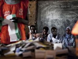 خلال عملية الإقتراع 