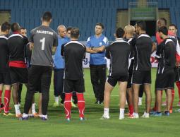 جانب من تدريبات المنتخب الوطني الفلسطيني