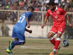 جانب من مباراة شباب رفح والأهلي