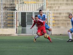 جانب من مباراة سابقة بين هلال القدس وثقافي طولكرم