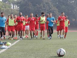 جانب من تدريبات المنتخب الوطني