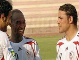 عمرو زكي بجانب شيكابالا وأحمد جعفر
