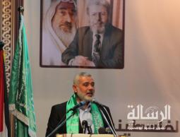 هنية خلال كلمته في المهرجان